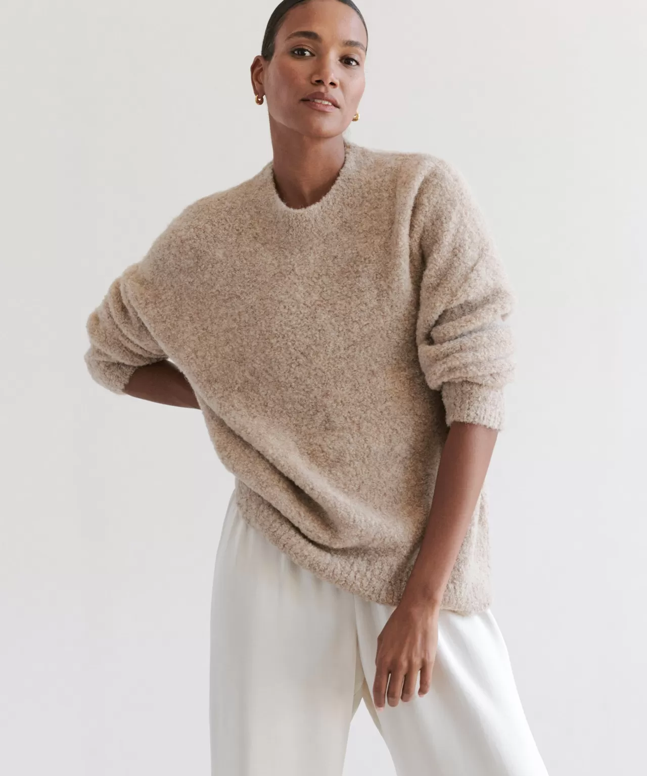 Jenni Kayne Alpaca Boucle Cocoon Crewneck