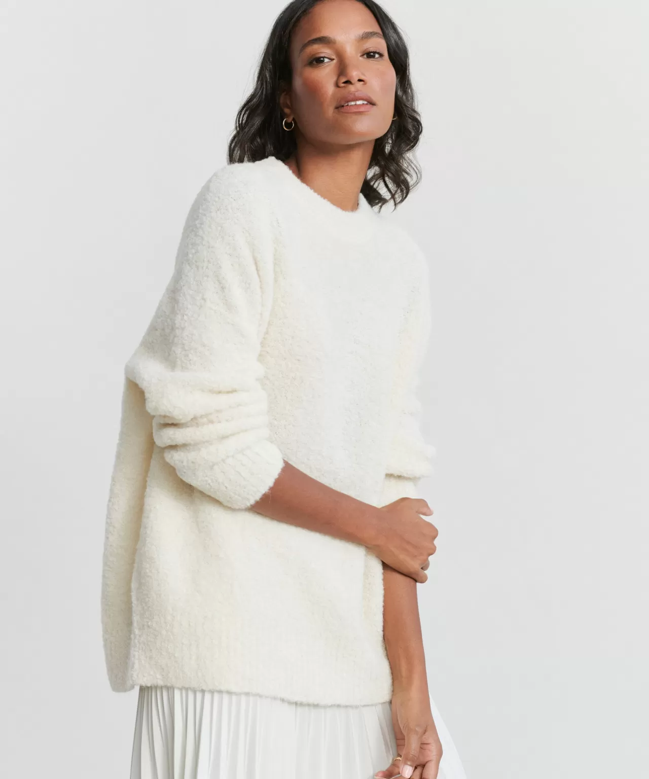 Jenni Kayne Alpaca Boucle Cocoon Crewneck