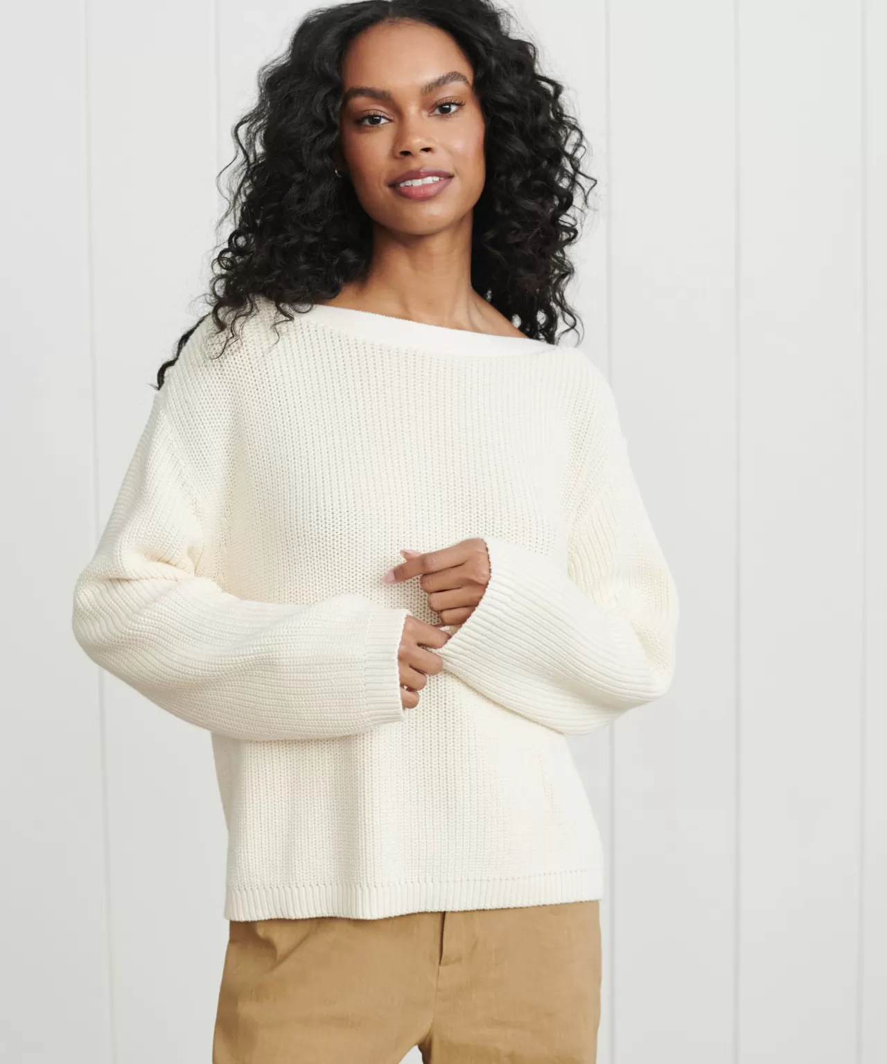 Jenni Kayne Cotton Boatneck Sweater