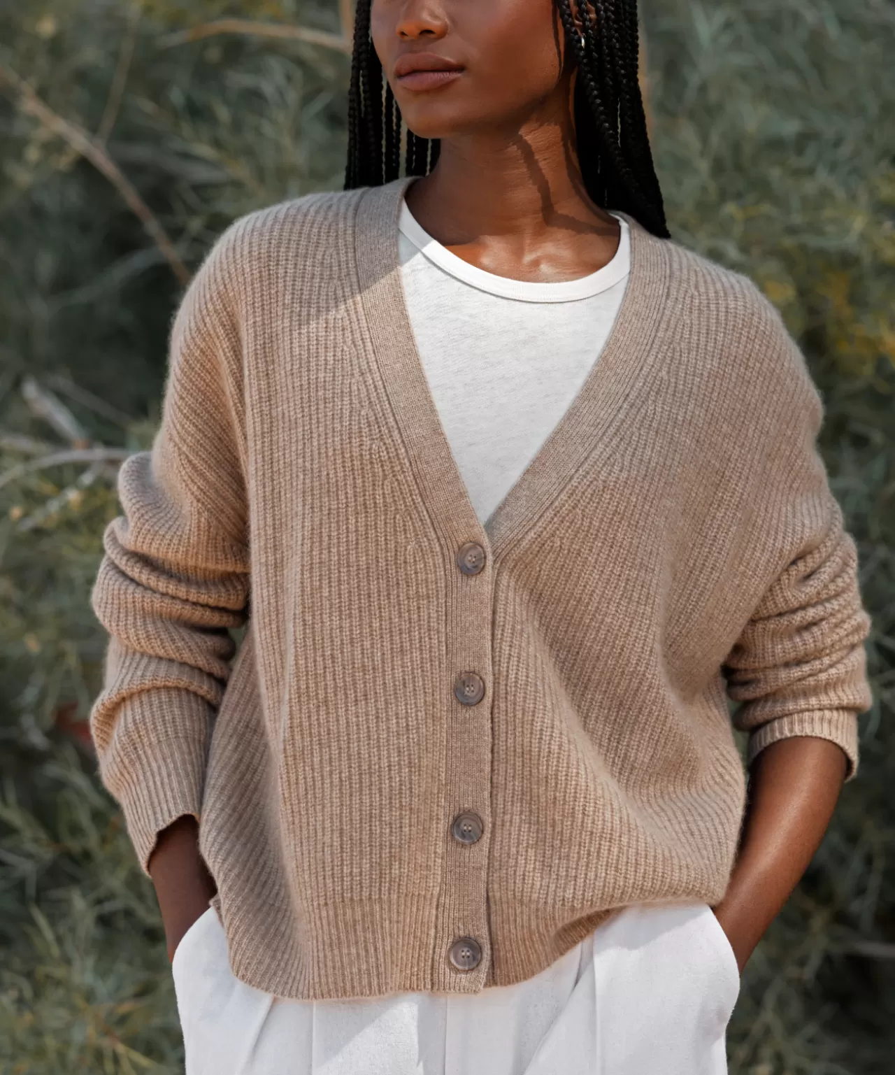 Jenni Kayne Cropped Cashmere Cocoon Cardigan