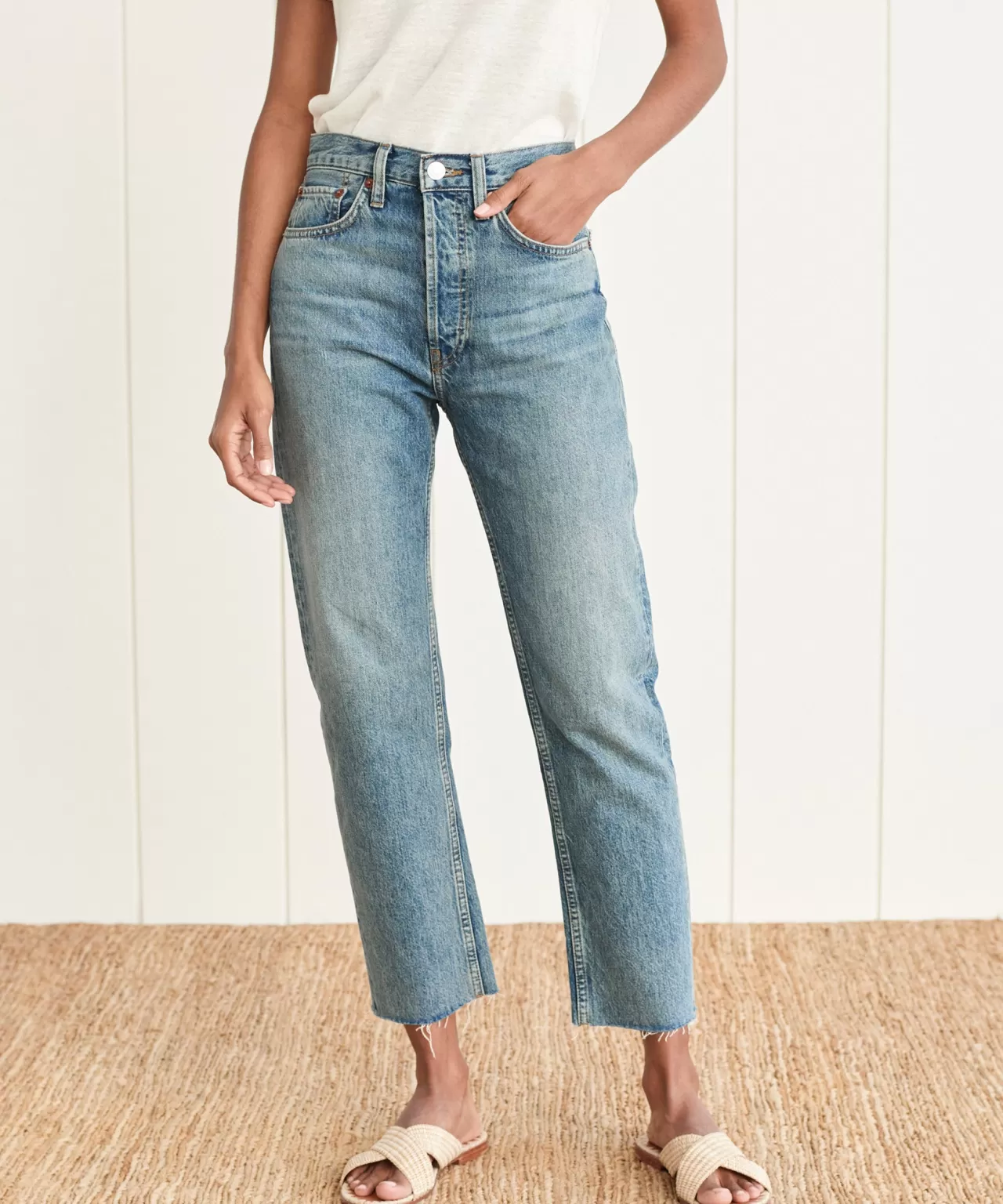 Jenni Kayne High Rise Stove Pipe Jean