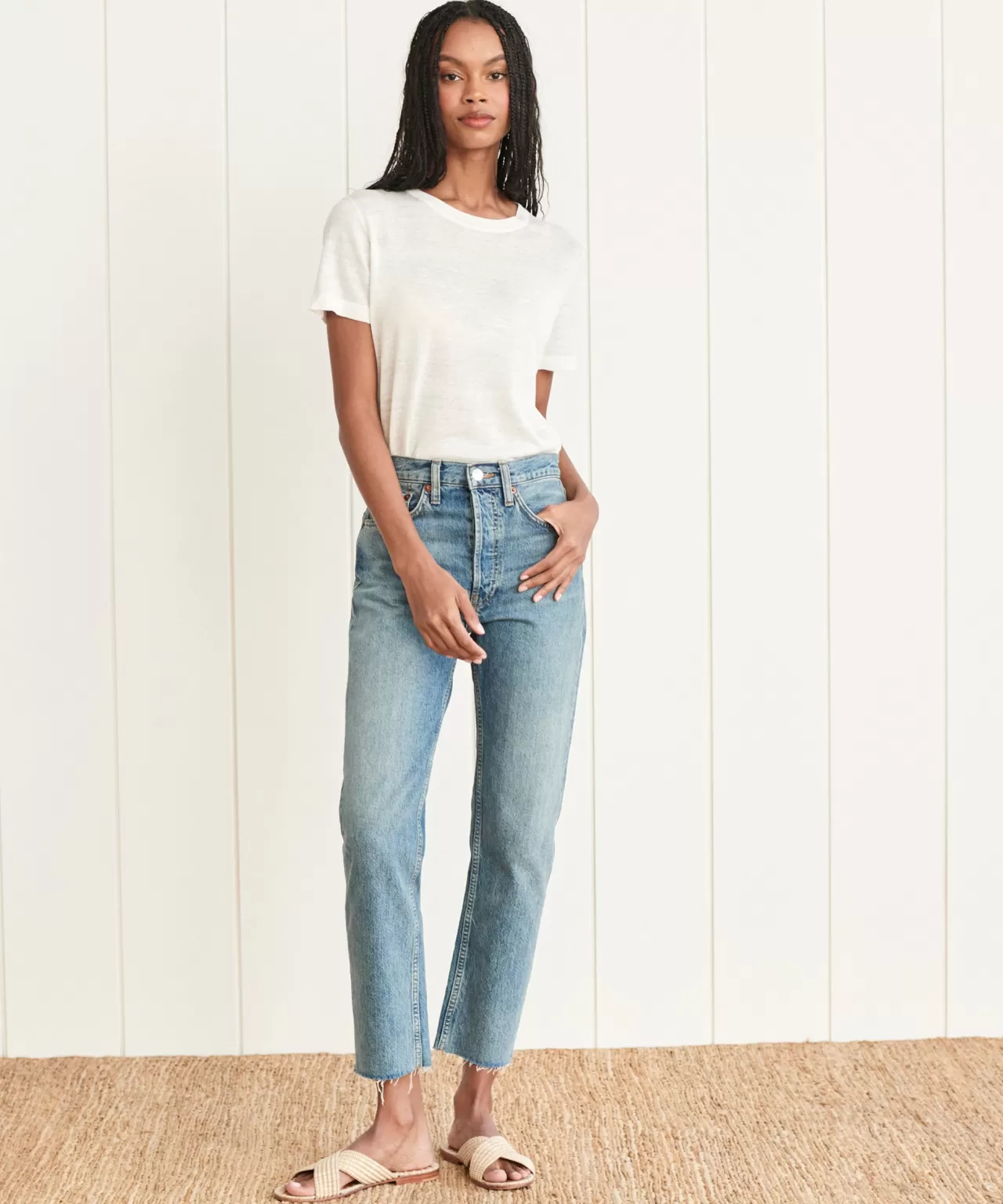 Jenni Kayne High Rise Stove Pipe Jean