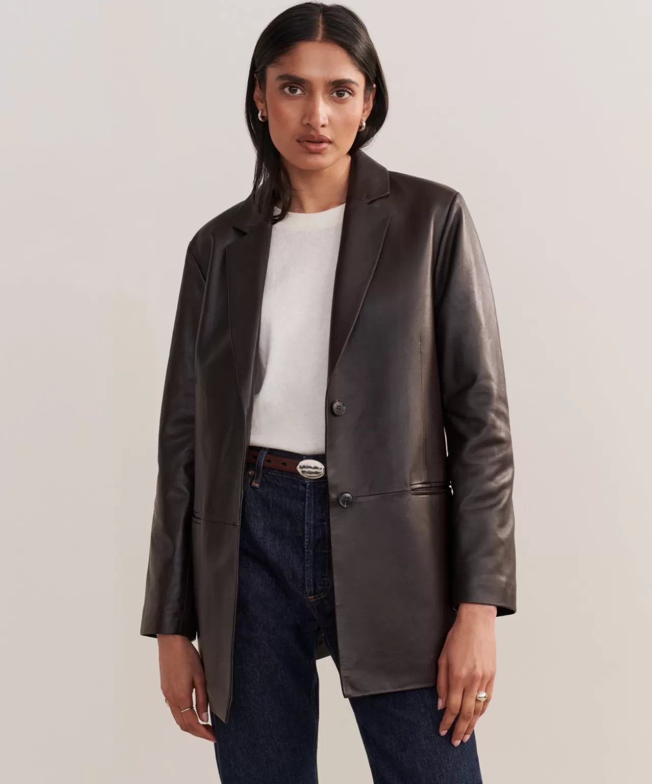 Jenni Kayne Leather Brooke Blazer