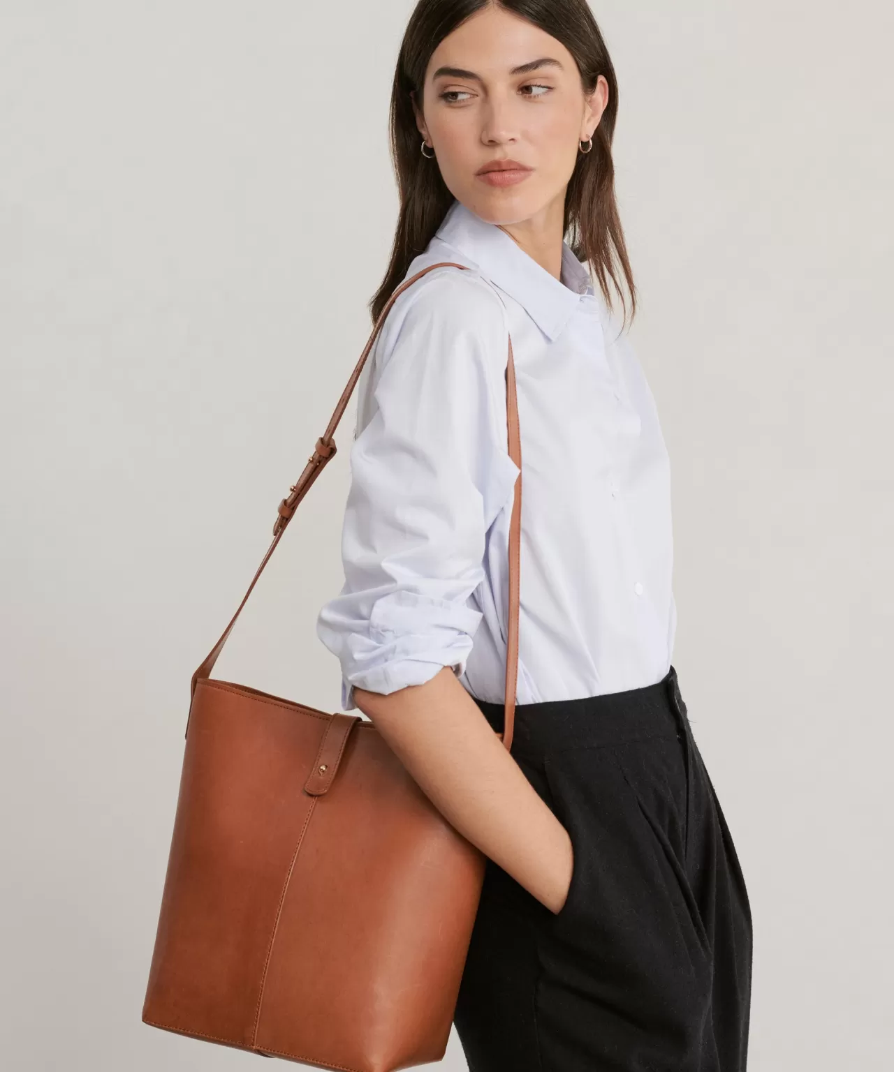 Jenni Kayne Leather Bucket Bag