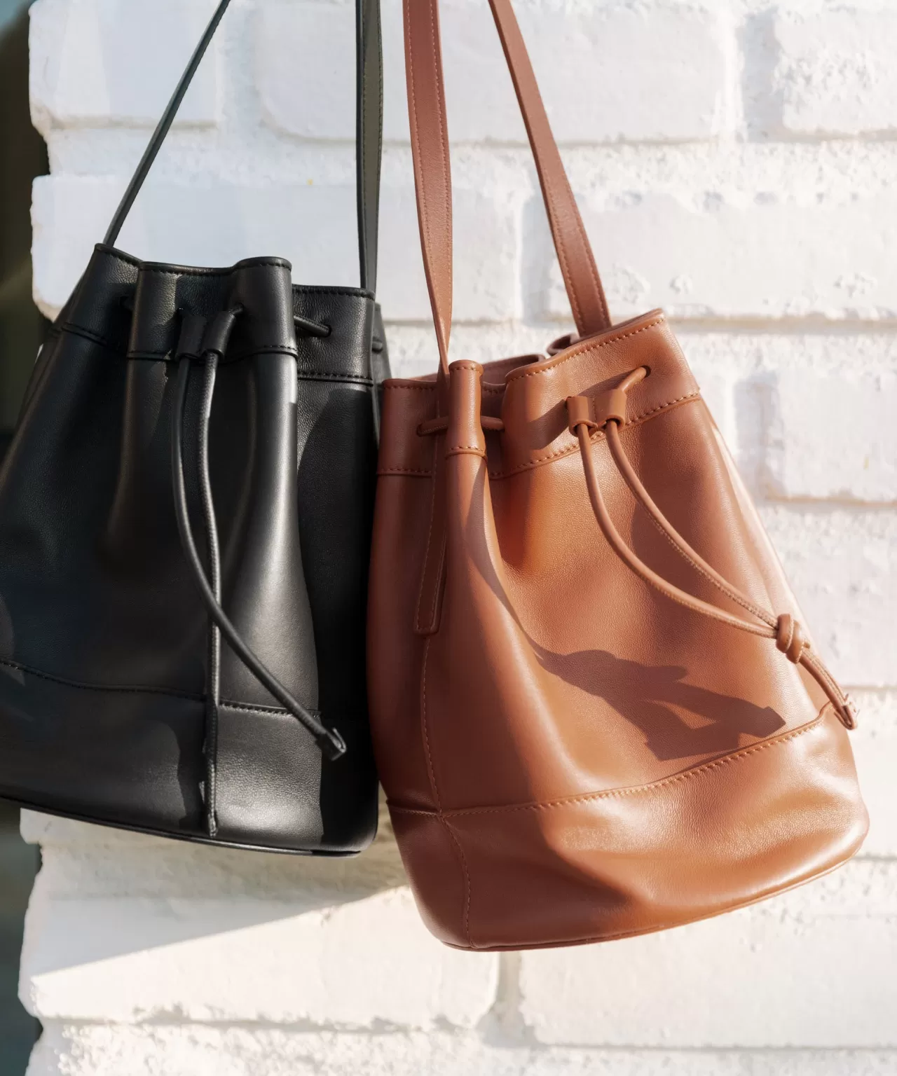 Jenni Kayne Mini Leather Drawstring Bag