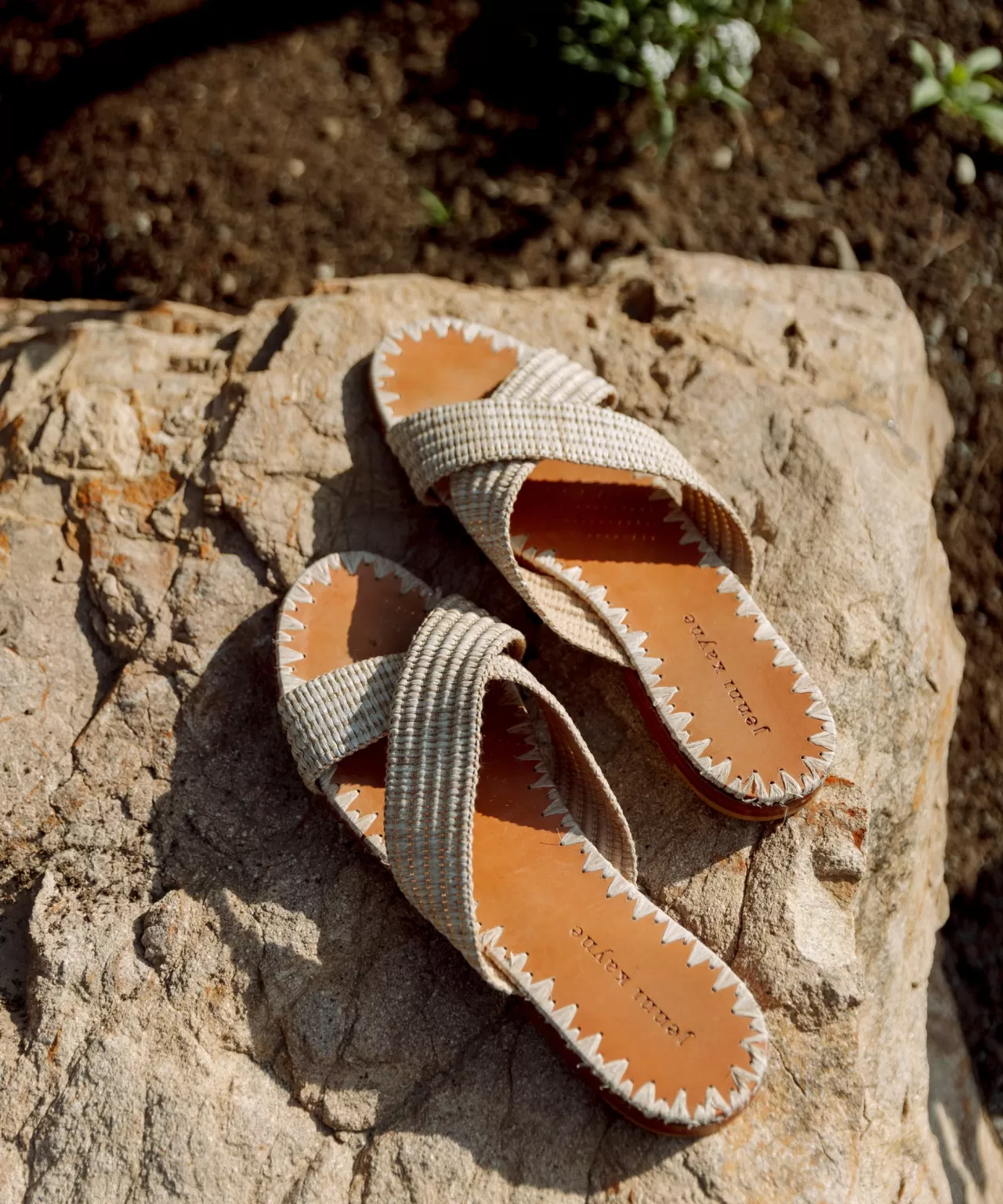 Jenni Kayne Raffia Crossover Sandal